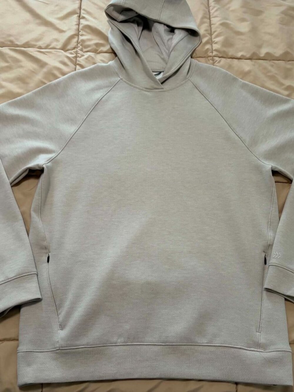 Men Mesh Spacer Fleece Hoodie - All In Motion Beige
